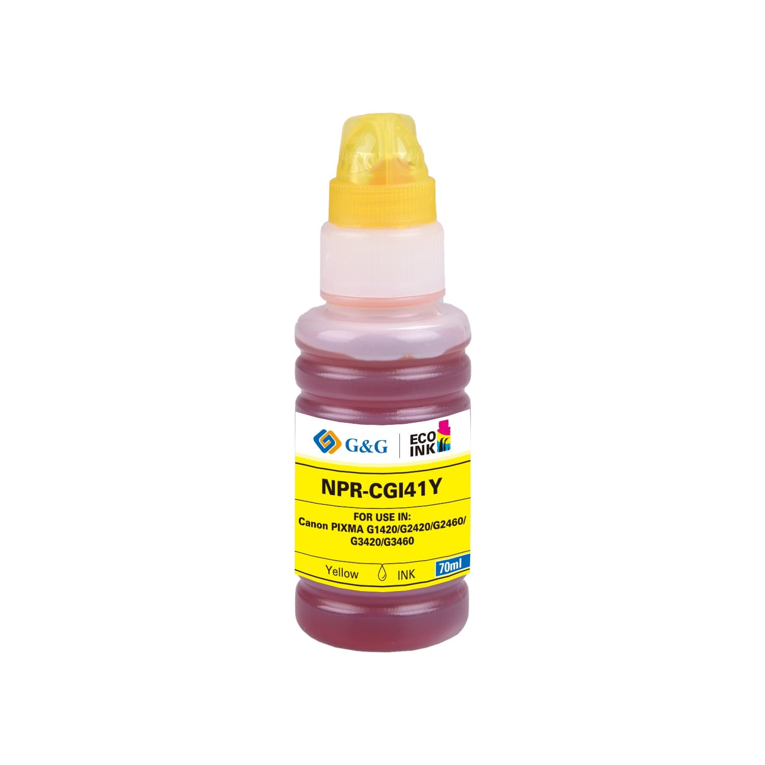 Flacon cerneala Premium G&G Canon 41Y Yellow (4545C001, GI41Y)