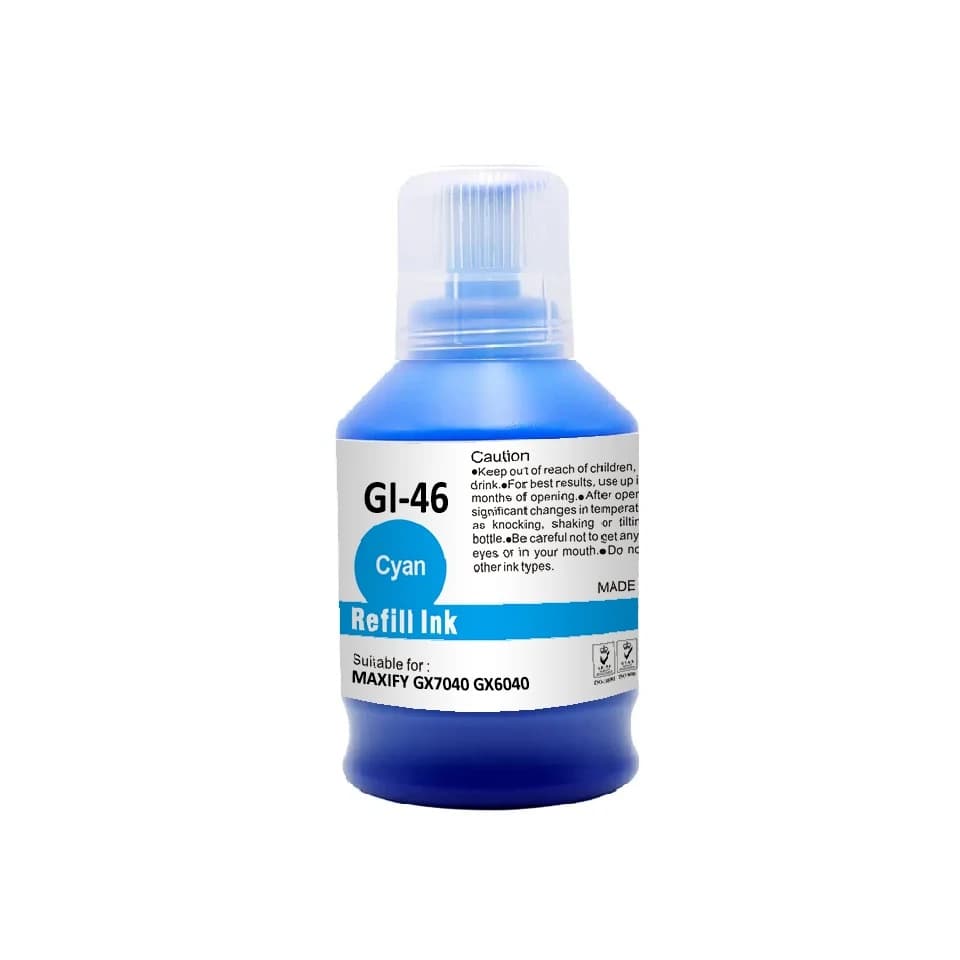 Flacon cerneala compatibila pigment Canon GI-46 Cyan (4427C001, GI46C)