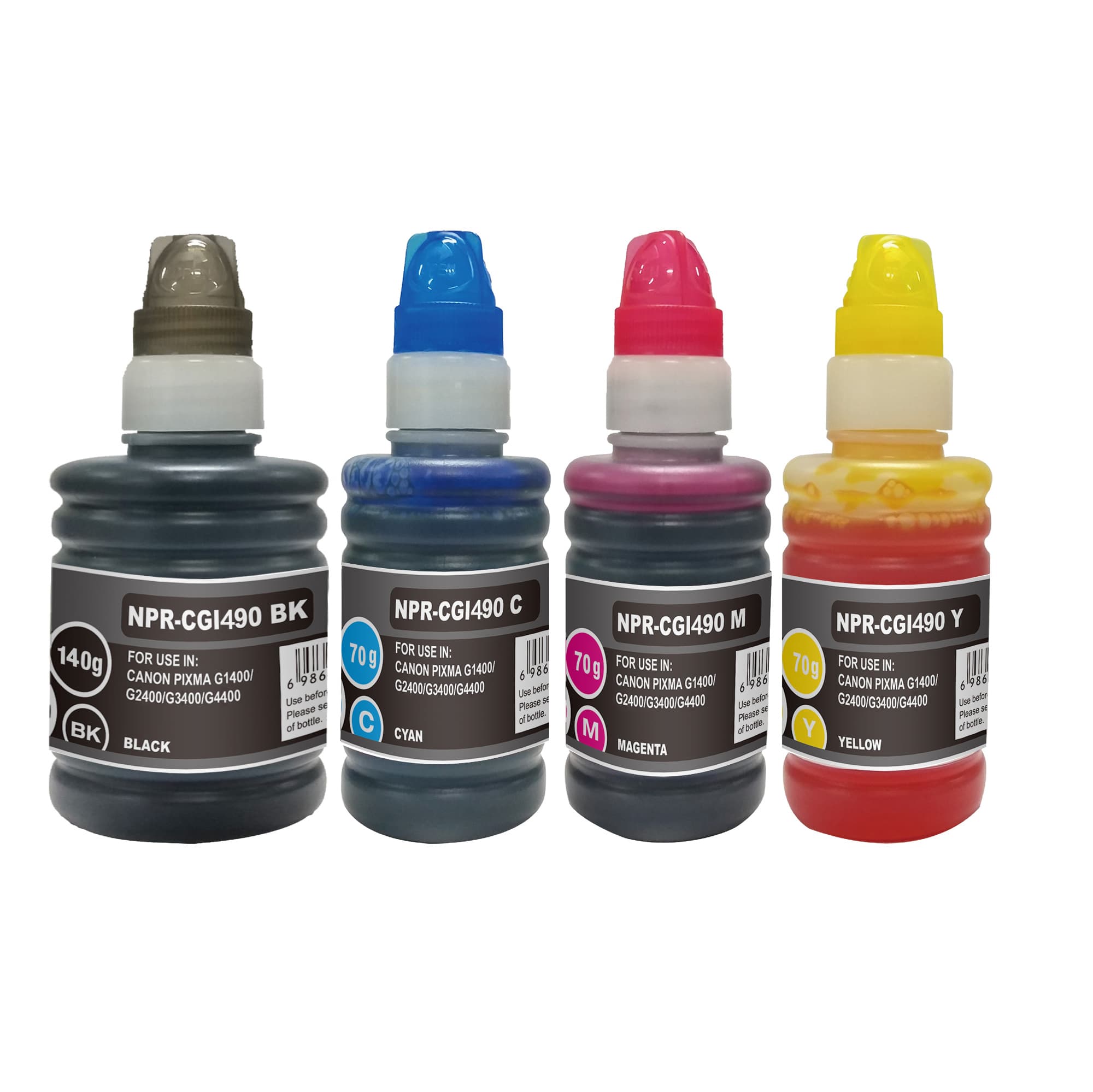 Set de flacoane cerneala Premium G&G Canon 490BK Black (0663C001, GI490BK)