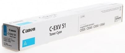 Cartus de toner (60K) Canon EXV 51 Cyan (0482C002, C-EXV51C, CEXV51C)