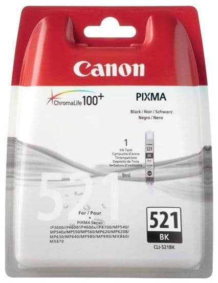 Cartus de cerneala Canon CLI-521BK Black (2933B001, CLI521BK)
