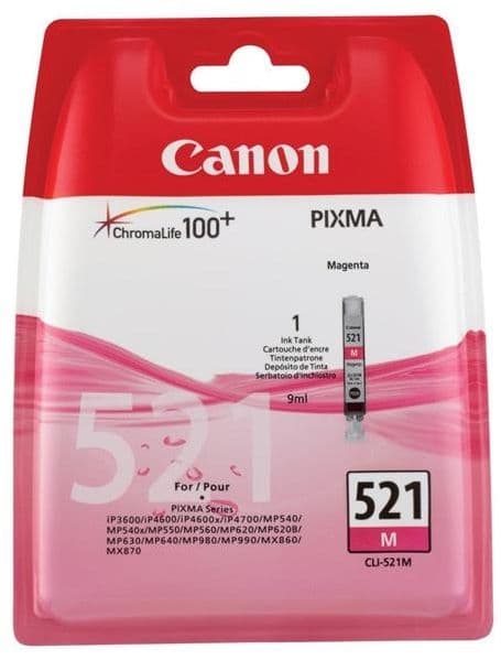 Cartus de cerneala Canon CLI-521M Magenta (2935B001, CLI521M)