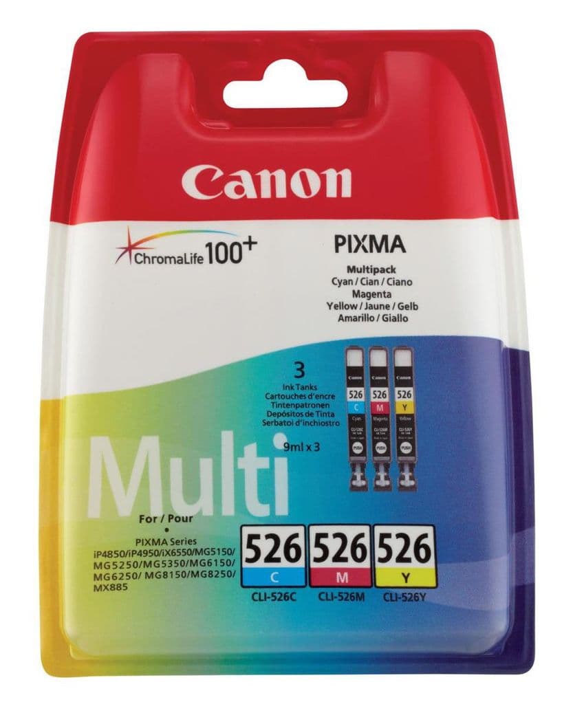 Set cartuse de cerneala Canon CLI-526 CMY (4541B006, CLI526CMY)