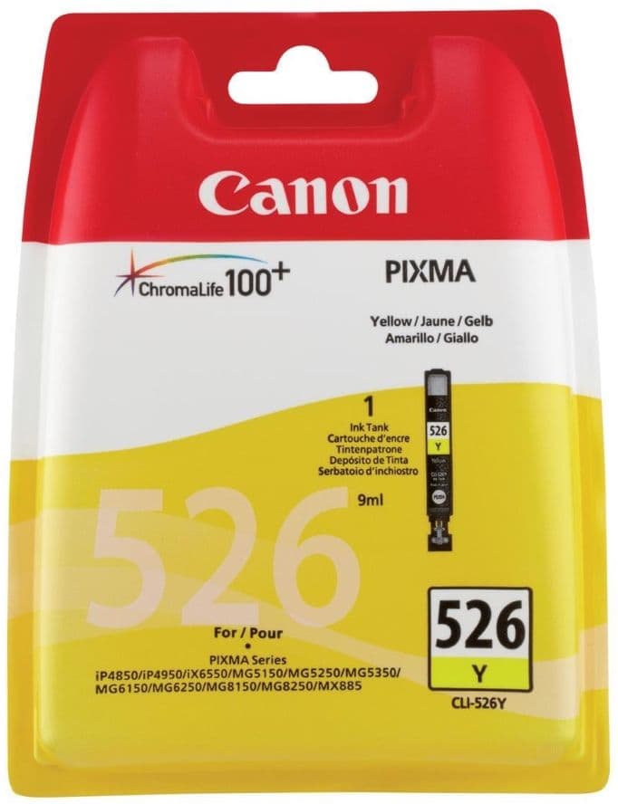 Cartus de cerneala Canon CLI-526Y Yellow (4543B001, CLI526Y)