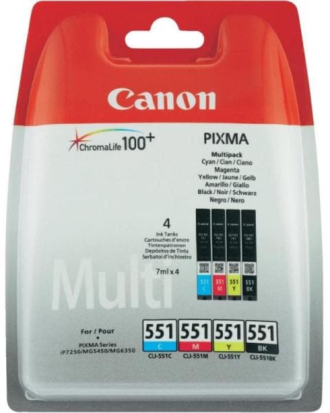 Set cartuse de cerneala Canon CLI-551 KCMY (4540B017, CLI551KCMY)