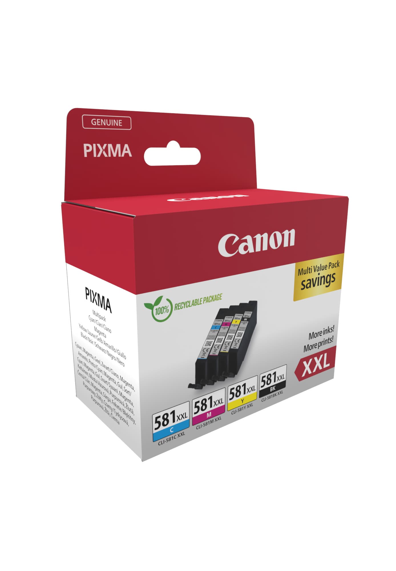 Pachet cartuse de cerneala Canon CLI-581XXL KCMY (1998C007, CLI581XXL KCMY)