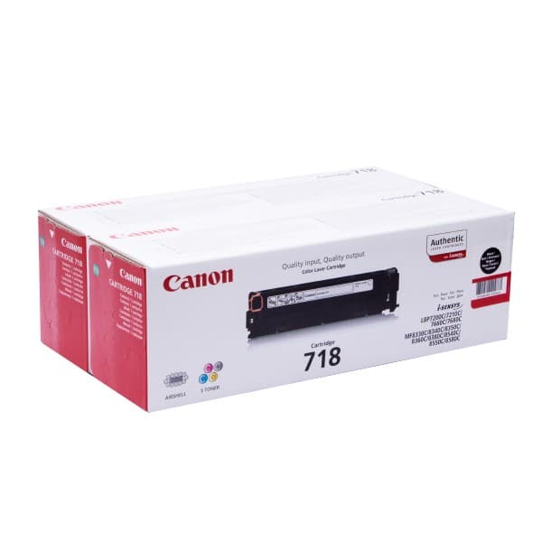 Pachet de tonere Canon 718 Twin Black (2662B005AA, CRG-718BK, CRG718 BK)