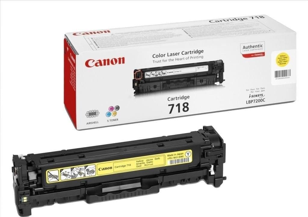 Cartus de toner (2.9K) Canon 718 Yellow (2659B002, CRG-718Y, CRG718 Y)