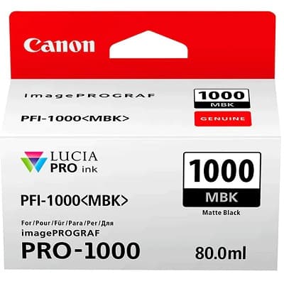 Cartus de cerneala Canon PFI-1000MBK Matte Black (0545C001, PFI1000MBK)