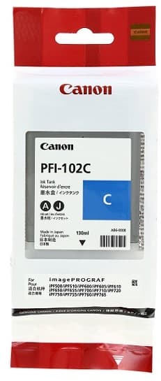 Cartus de cerneala Canon PFI-102C Cyan (0896B001, PFI102C)