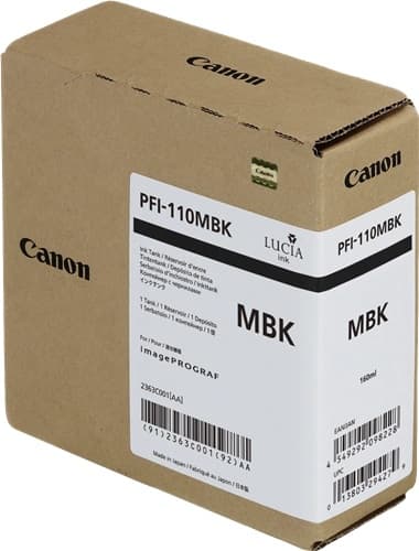 Cartus de cerneala Canon PFI-110MBK Matte Black (2363C001, PFI110MBK)