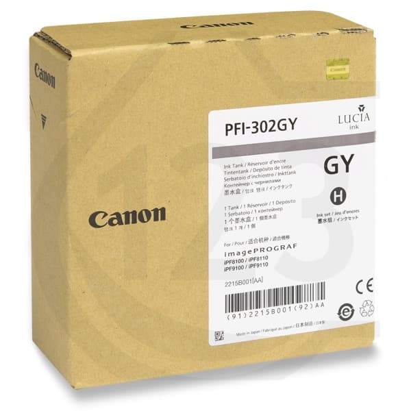 Cartus de cerneala Canon PFI-302GY Gray (2217B001, PFI302GY)