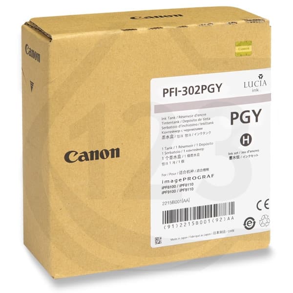 Cartus de cerneala Canon PFI-302PGY Photo Gray (2218B001, PFI302PGY)