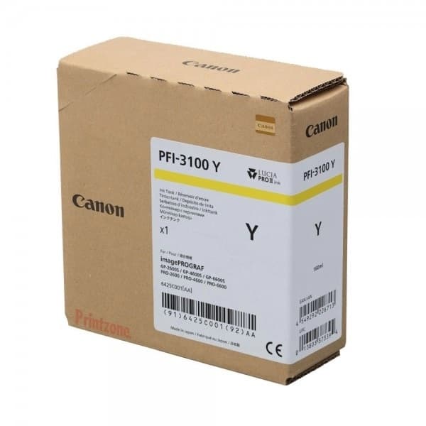 Cartus de Cerneala Canon PFI-3100Y Yellow (6425C001AA, PFI3100Y)