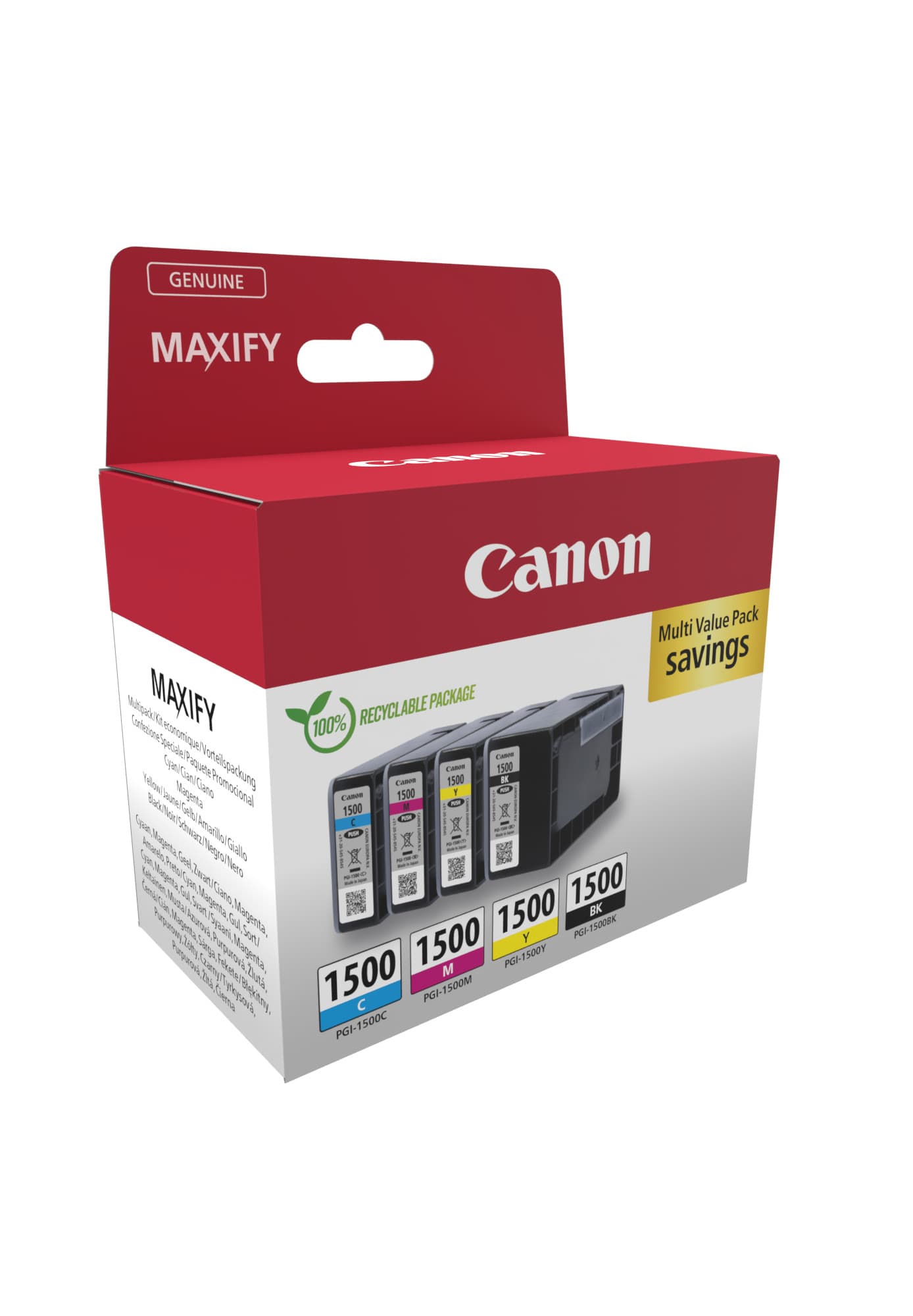 Pachet cartuse de cerneala Canon PGI-1500 Value Pack (9182B006AA, PGI1500 PACK)