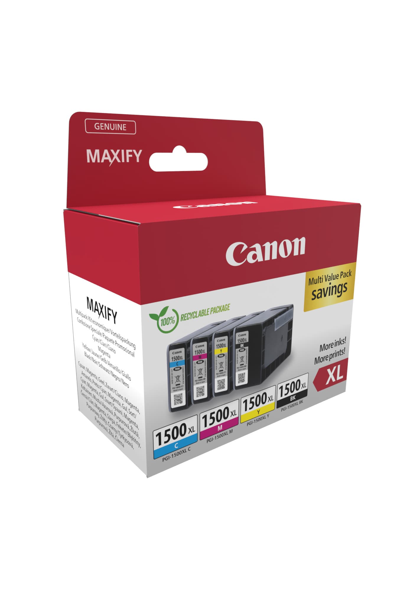 Pachet cartuse de cerneala Canon PGI-1500 XL Value Pack (9182B010AA, PGI1500XL PACK)