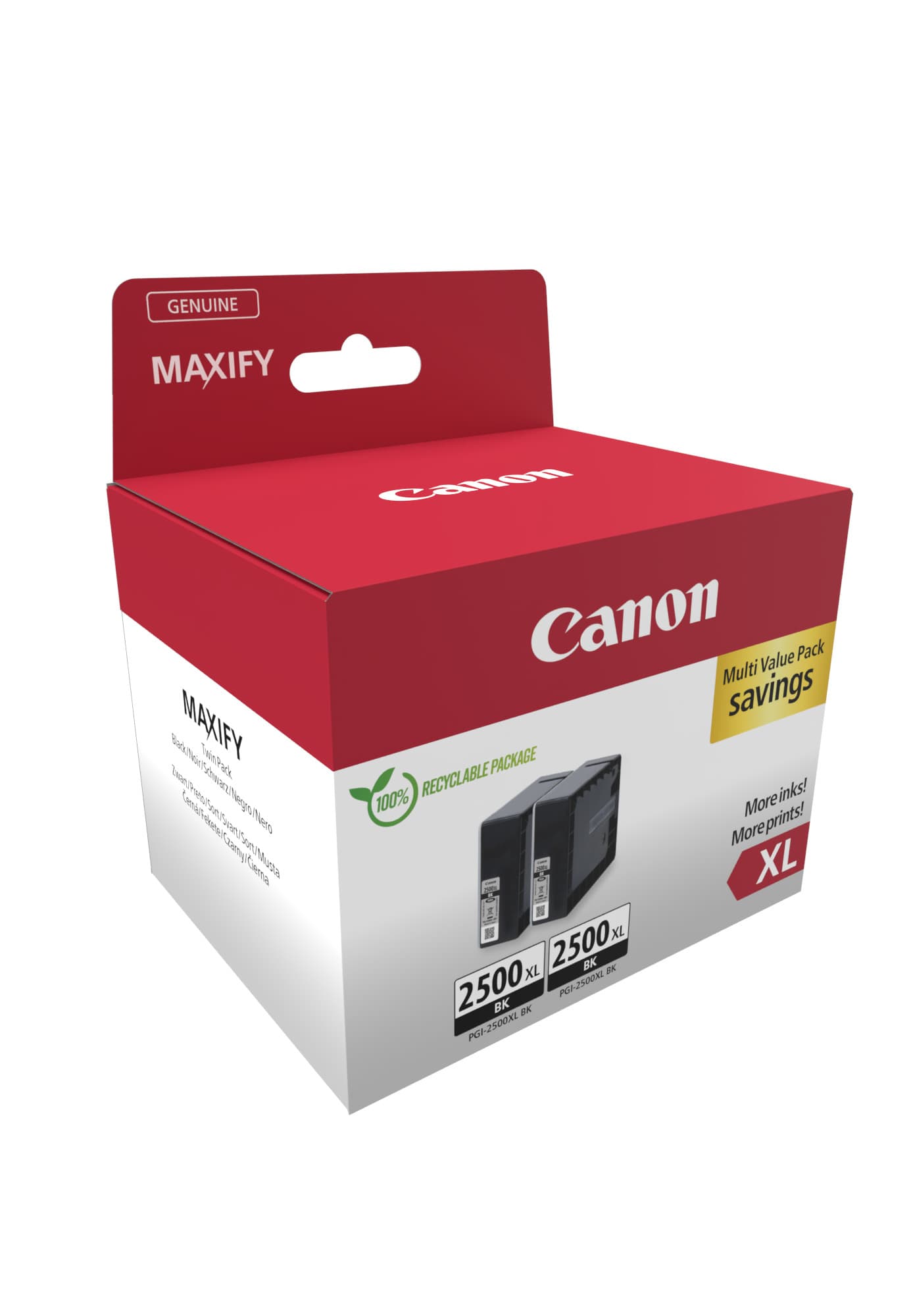 Pachet cartuse de cerneala 2x Canon PGI-2500XL (2x) Black (9254B011AA, PGI2500XL BK)