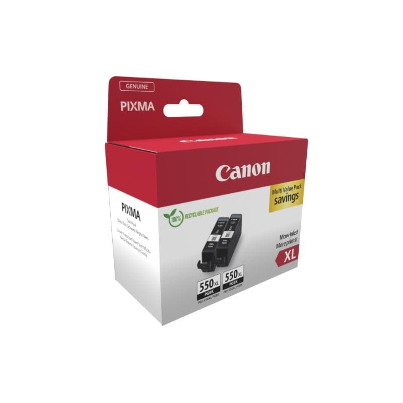 Pachet cartuse de cerneala Canon PGI-550PGBK XL Pigment Black (2PCS) (6431B005AA, PGI550PGBKXL)