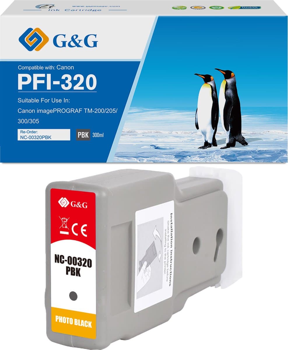 Cartus Premium G&G Canon PFI-320BK Black (2890C001, PFI320BK)