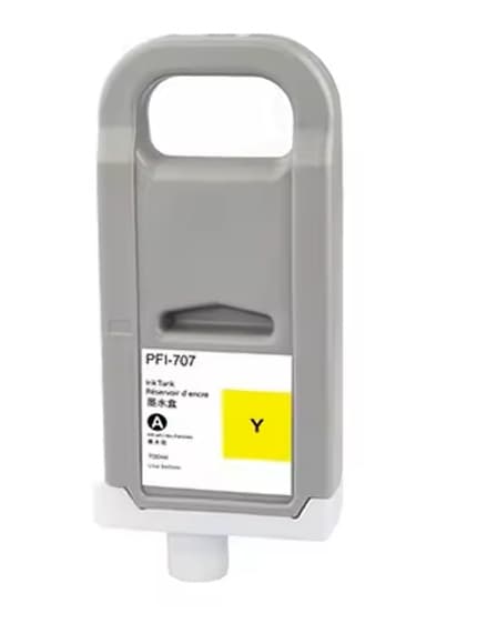 Cartus compatibil Canon PFI-707Y Yellow (9824B001) 700ml imagePROGRAF iPF830 / iPF840 / iPF850