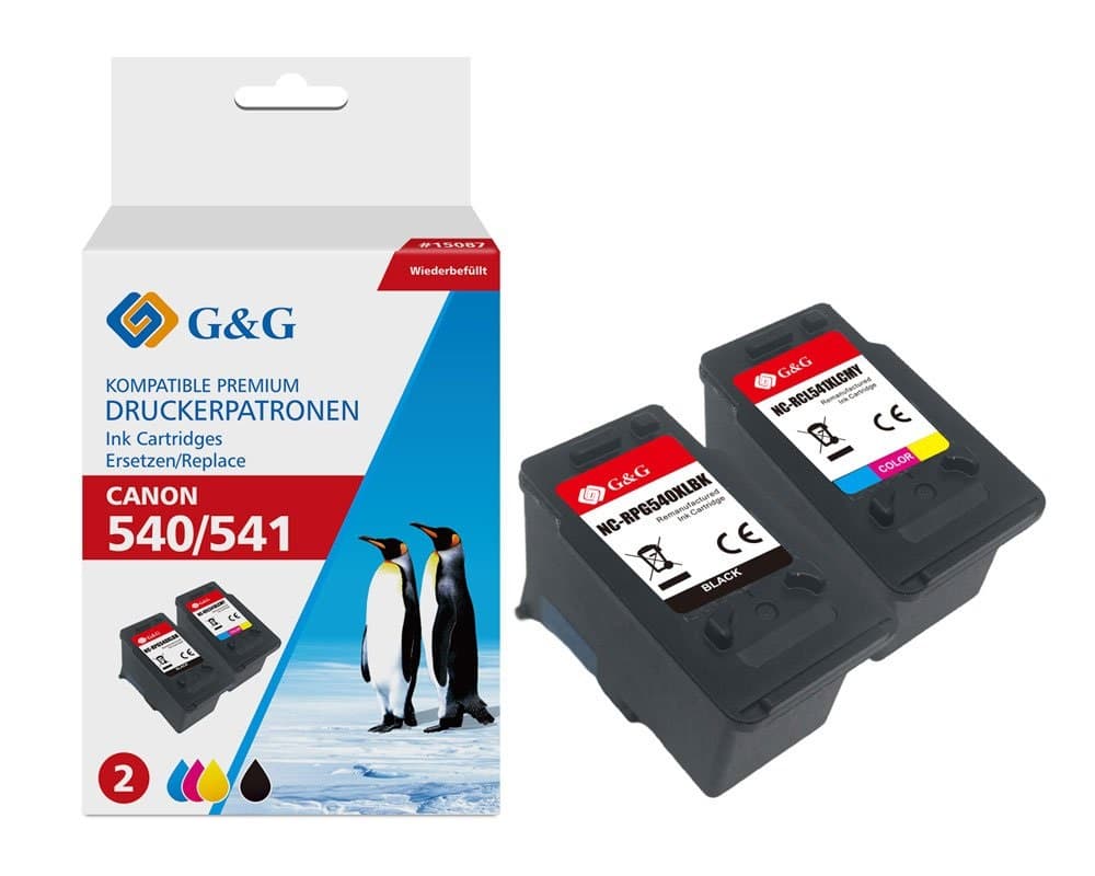 Pachet cartuse premium G&G Canon PG-540XL / CL-541XL