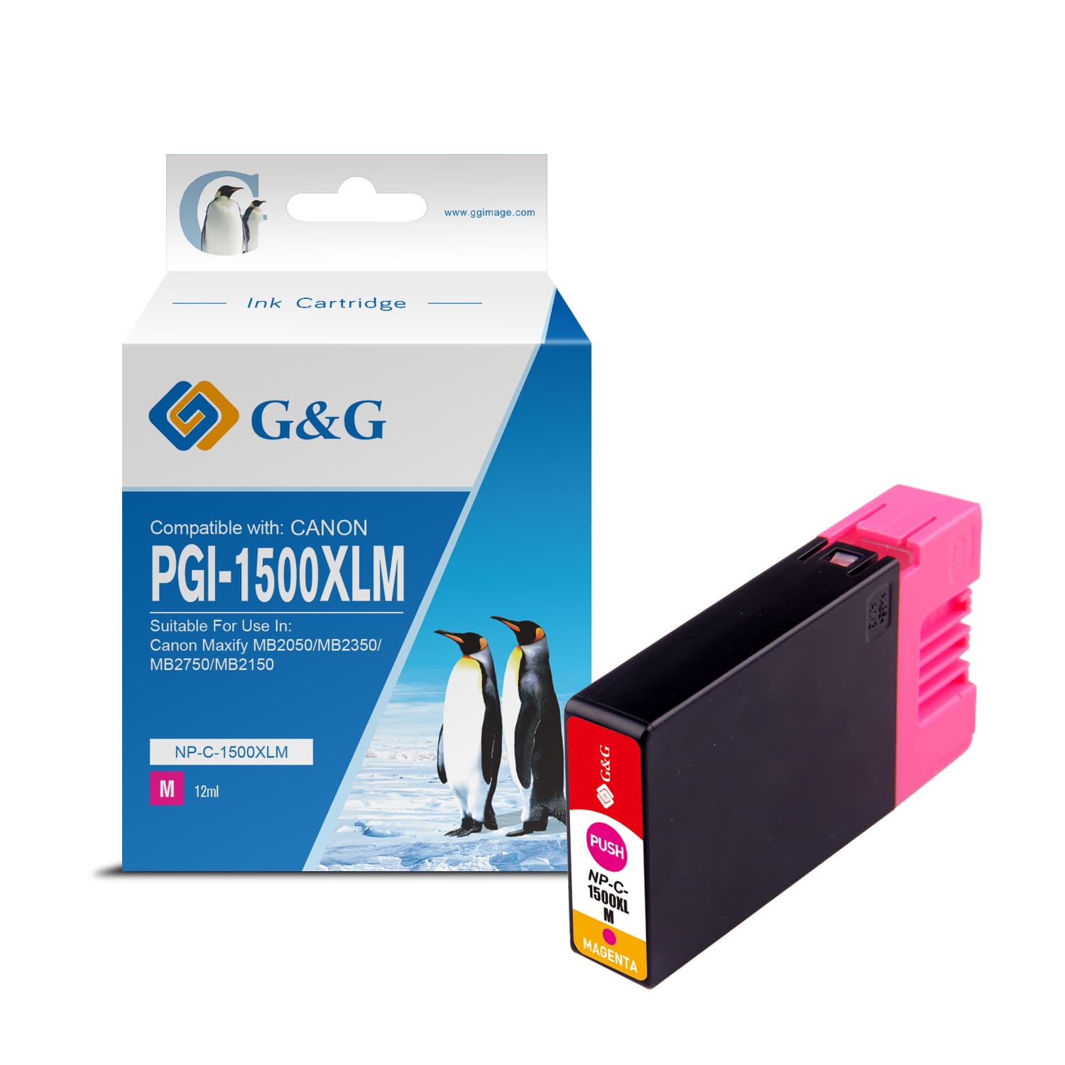 Cartus Premium G&G Canon PGI-1500XL Magenta (9194B001, PGI1500XLM)