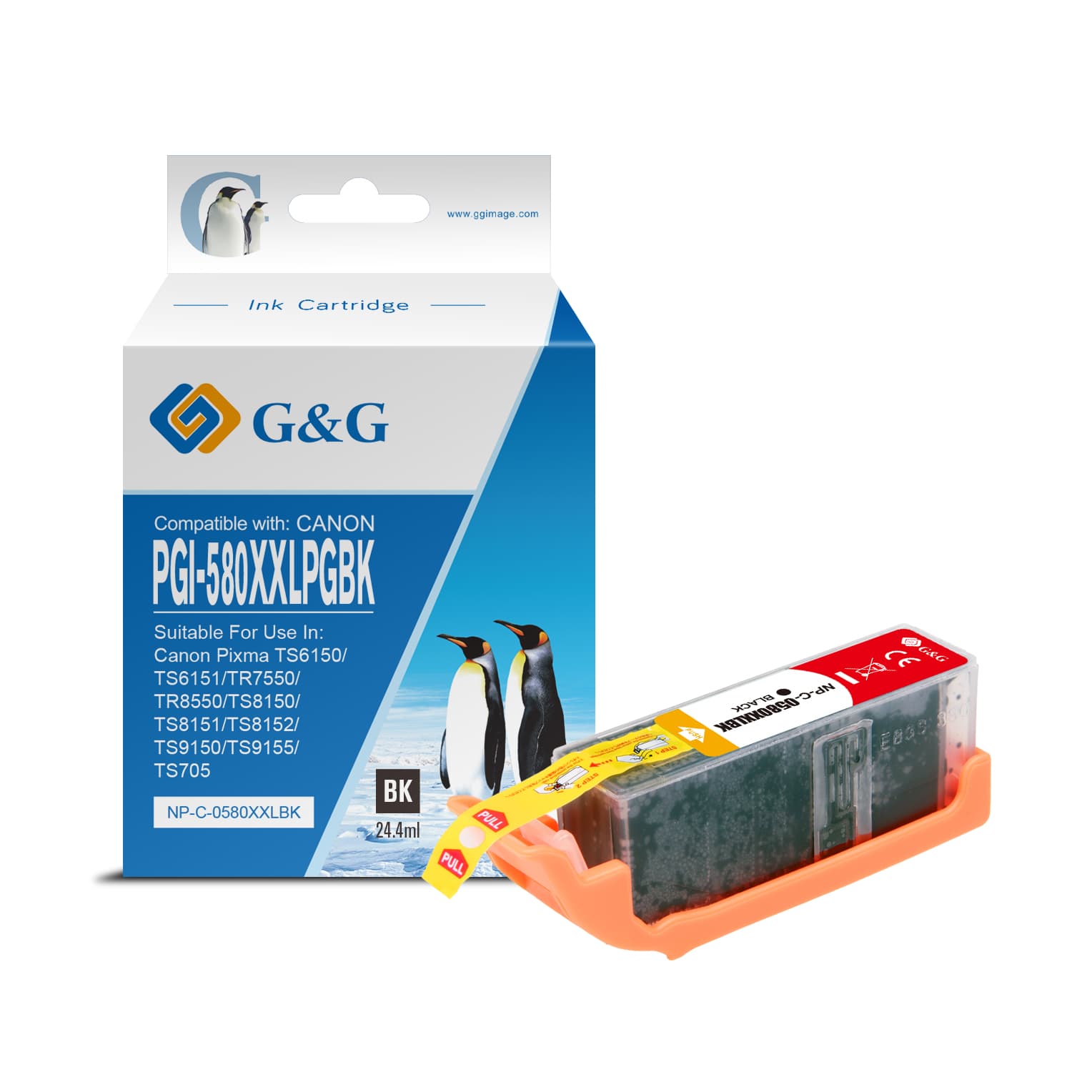 Cartus Premium G&G Canon PGI-580XXL PGBK Pigment Black (1970C001, PGI580XXLPGBK)