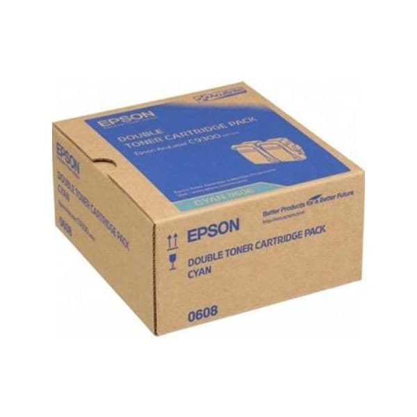 Cartus de toner x2 (15K) Epson 0608 Double Pack Cyan (C13S050608)