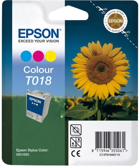 Cartus de cerneala original Epson T018 Color (C13T01840110)