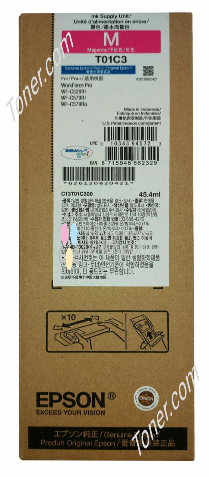 Cartus de cerneala original Epson T01C3 Magenta (C13T01C300)