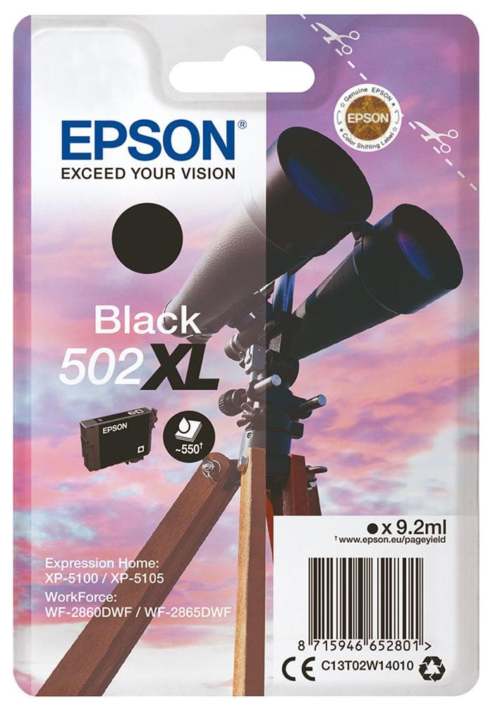 Cartus de Cerneala (0.55K) Epson 502XL Black (C13T02W14010)