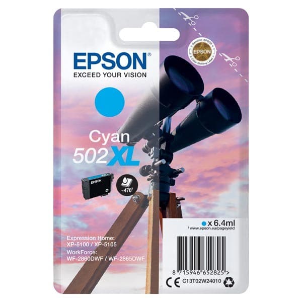 Cartus de Cerneala (0.47K) Epson 502XL Cyan (C13T02W24010)