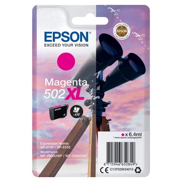 Cartus de Cerneala (0.47K) Epson 502XL Magenta (C13T02W34010)