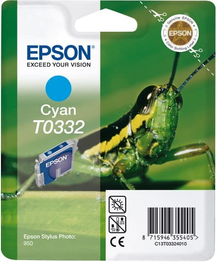 Cartus de cerneala original Epson T0332 Cyan (C13T03324010)