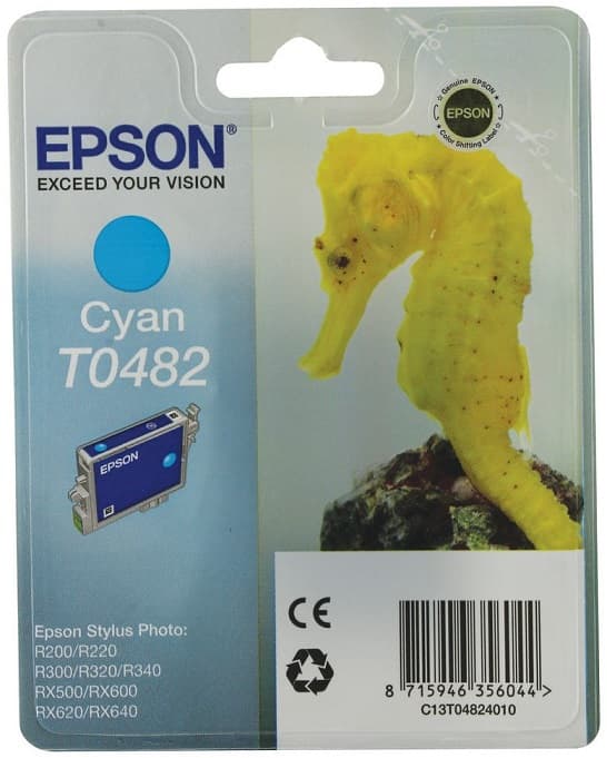 Cartus de cerneala original Epson T0482 Cyan (C13T048240)