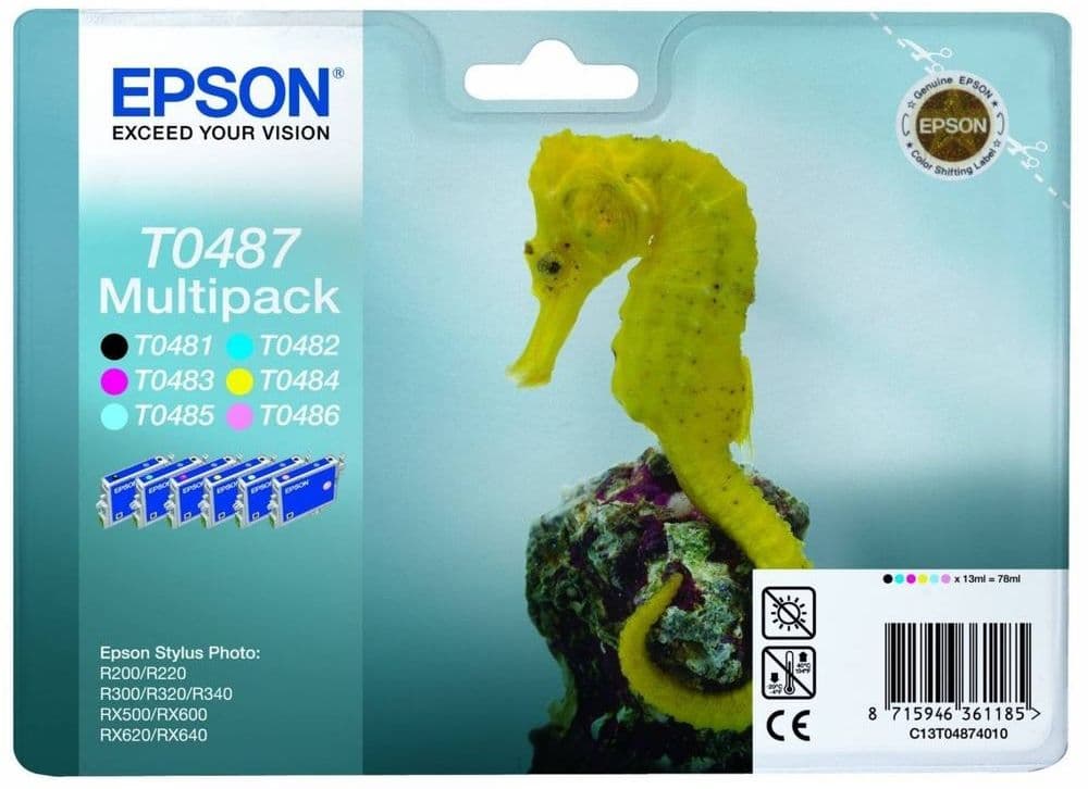 Set cartuse de cerneala originale Epson T0487 Multipack (C13T04874010)