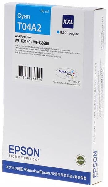 Cartus de cerneala original Epson T04A2 Cyan (C13T04A240)