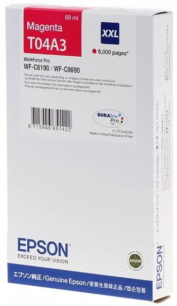 Cartus de cerneala original Epson T04A3 Magenta (C13T04A340)