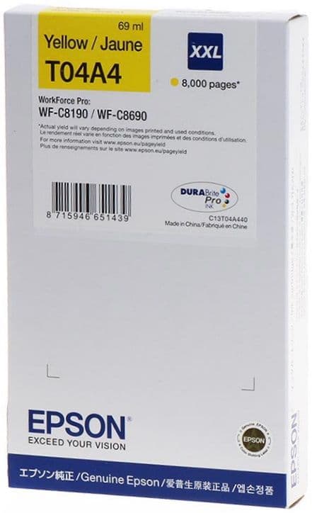 Cartus de cerneala original Epson T04A4 Yellow (C13T04A440)