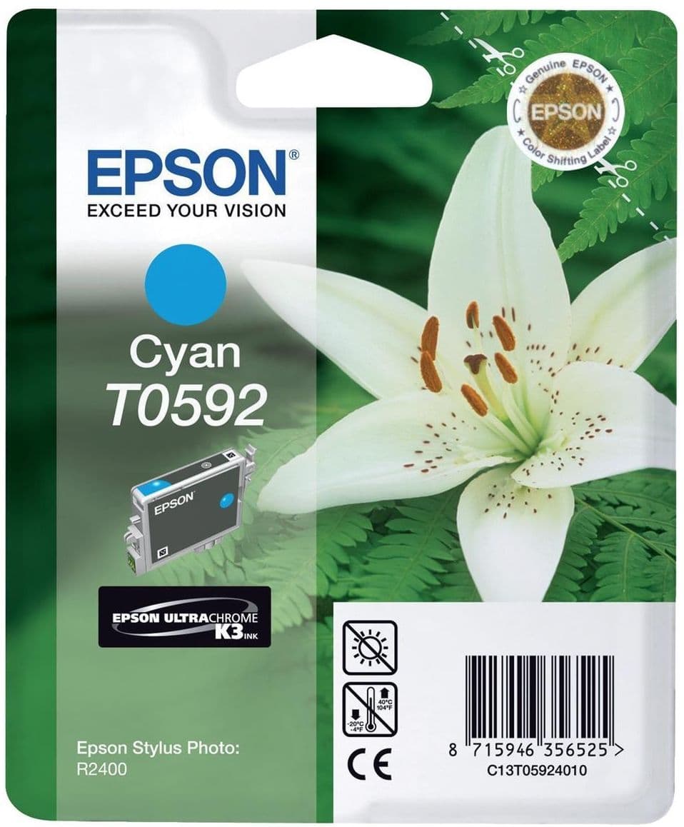Cartus de cerneala original Epson T0592 Cyan (C13T059240)