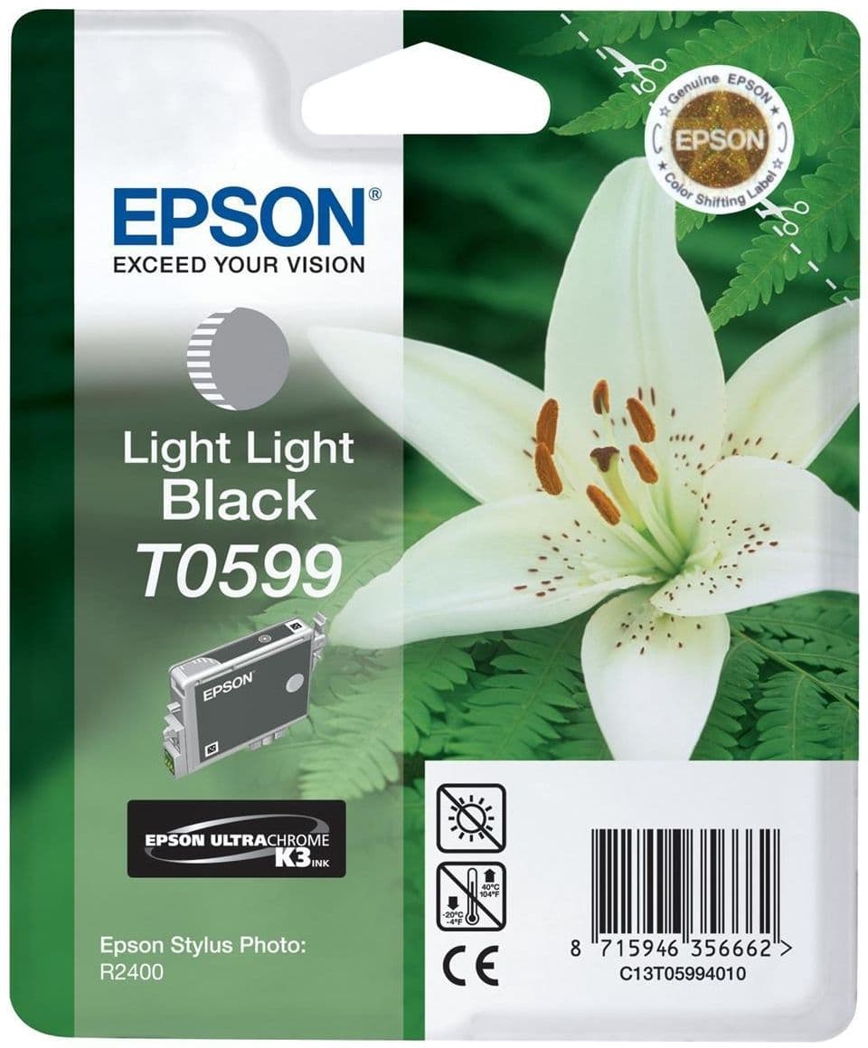 Cartus de cerneala original Epson T0599 Light Light Black (C13T059940)