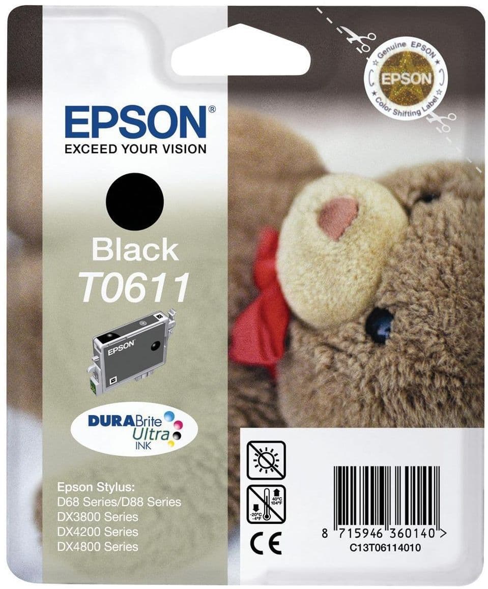 Cartus de cerneala original Epson T0611 Black (C13T06114010)