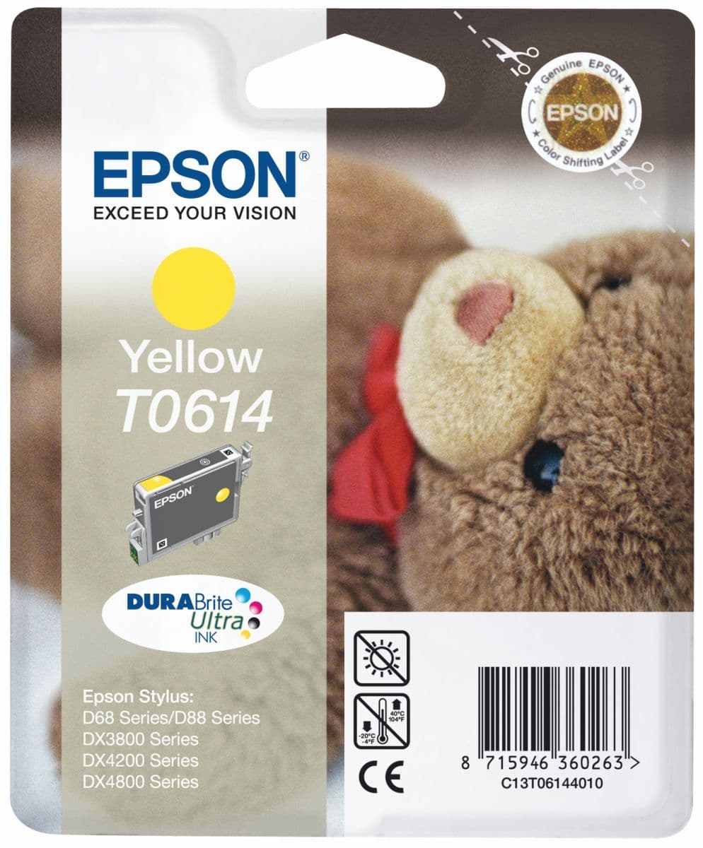 Cartus de cerneala original Epson T0614 Yellow (C13T06144010)