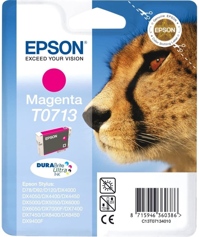 Cartus de cerneala original Epson T0713 Magenta (C13T07134010)