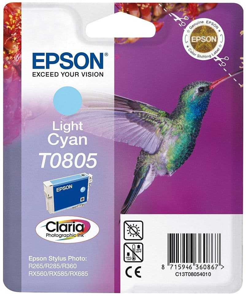 Cartus de cerneala original Epson T0805 Light Cyan (C13T080540)