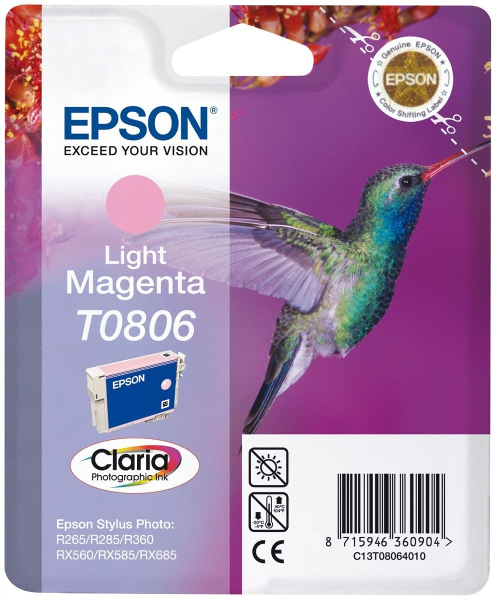 Cartus de cerneala original Epson T0806 Light Magenta (C13T080640)