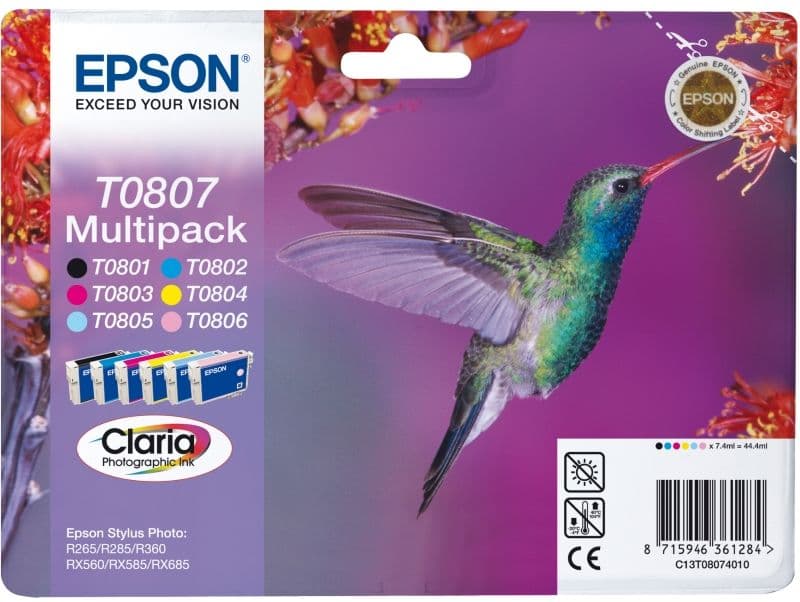 Set cartuse de cerneala originale Epson T0807 Multipack (C13T08074011)