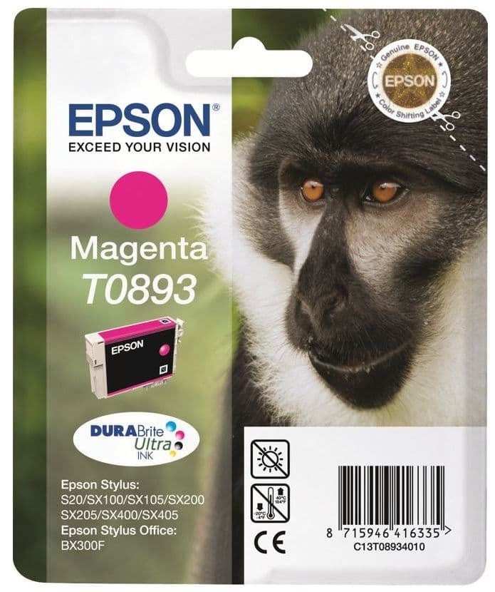 Cartus de cerneala original Epson T0893 Magenta (C13T08934011)
