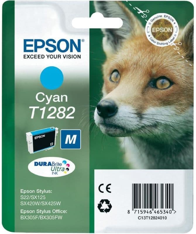 Cartus de cerneala original Epson T1282 Cyan (C13T12824010)