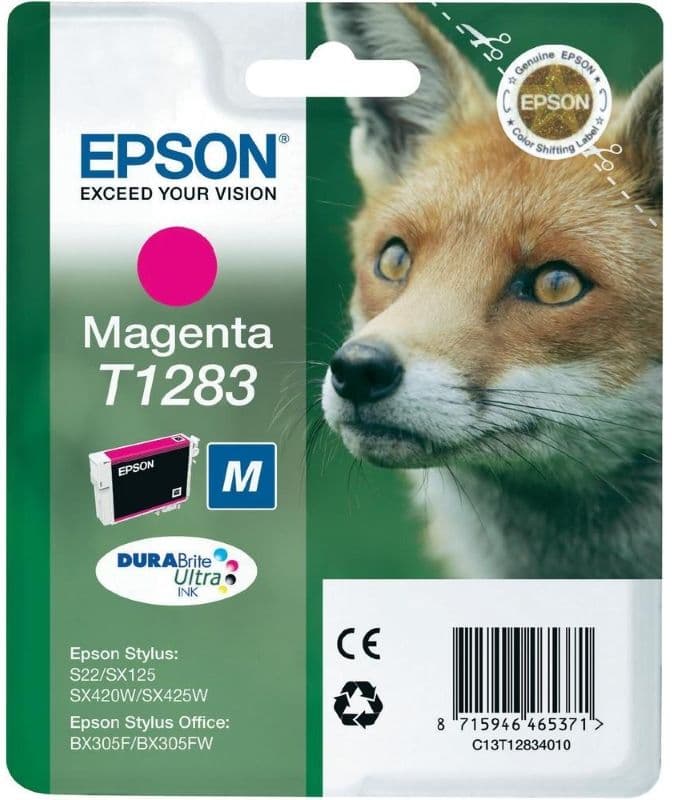 Cartus de cerneala original Epson T1283 Magenta (C13T12834010)